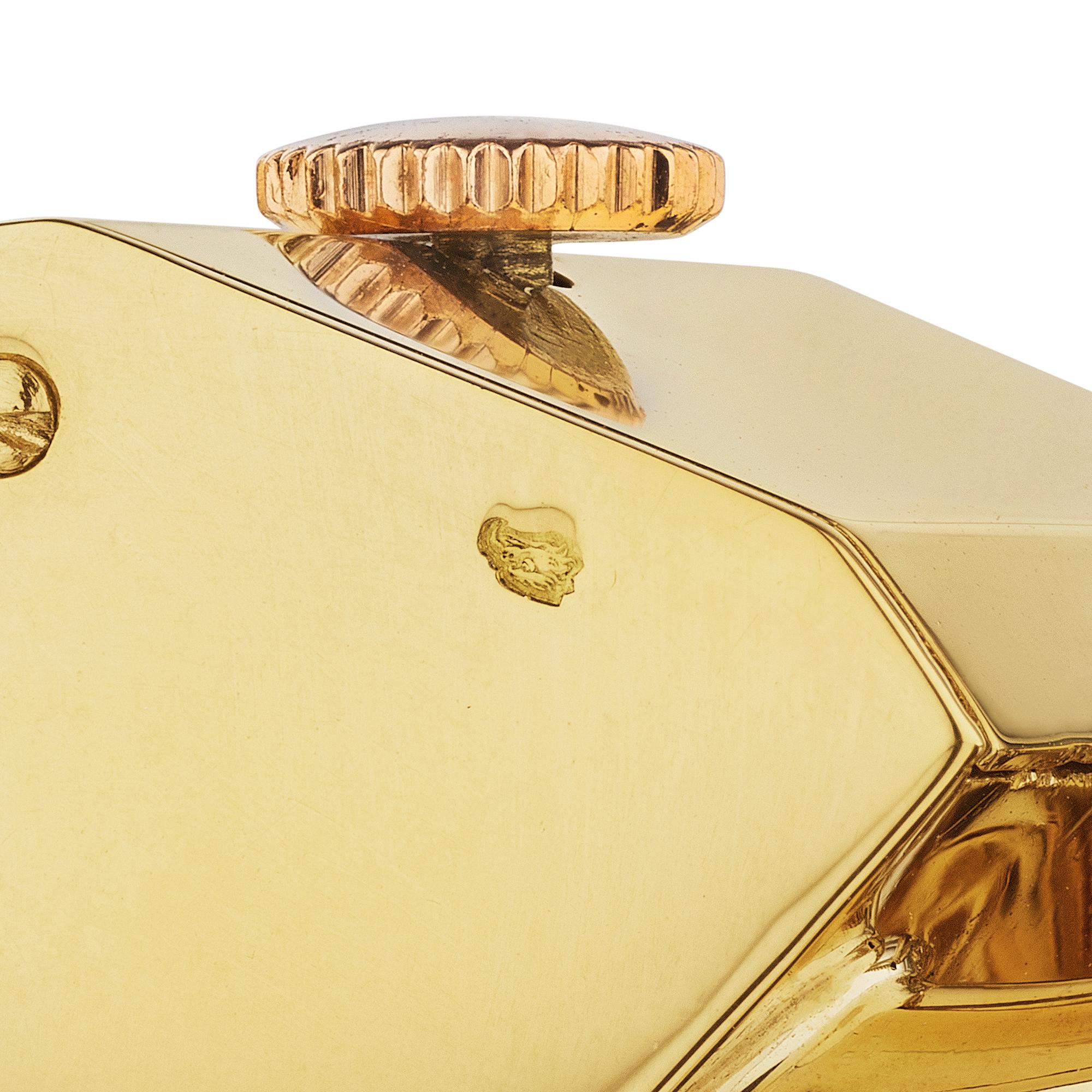 Rétro Van Cleef & Arpels, bracelet montre à cadenas en or du milieu du siècle dernier en vente