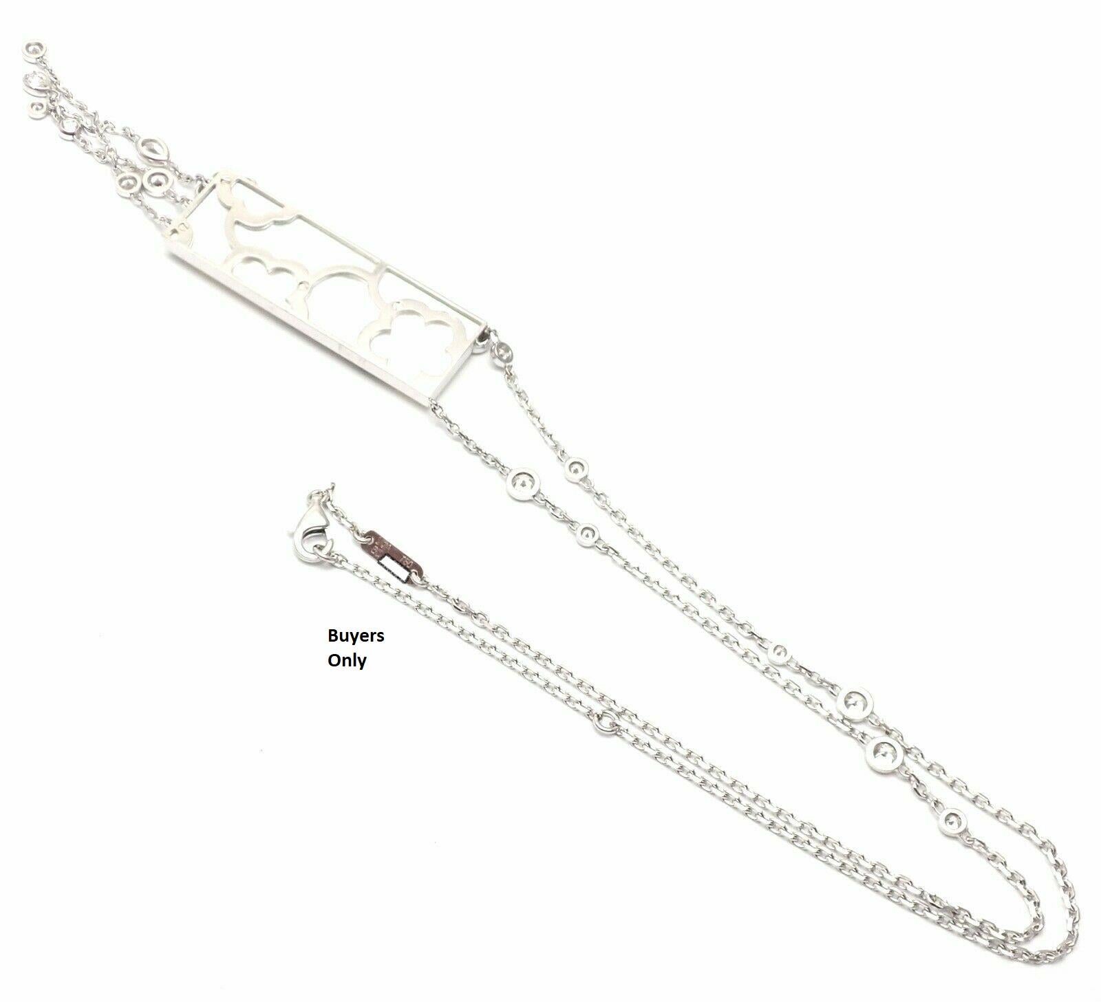 Van Cleef & Arpels Miroir Des Eaux Diamond Mother of Pearl White Gold Necklace For Sale 5
