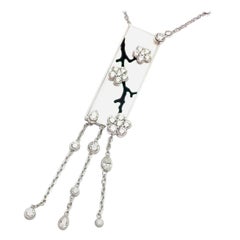 Van Cleef & Arpels Miroir Des Eaux Diamond Mother of Pearl White Gold Necklace
