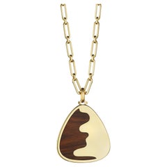 Van Cleef & Arpels Modernist Gold Rosewood Pendant