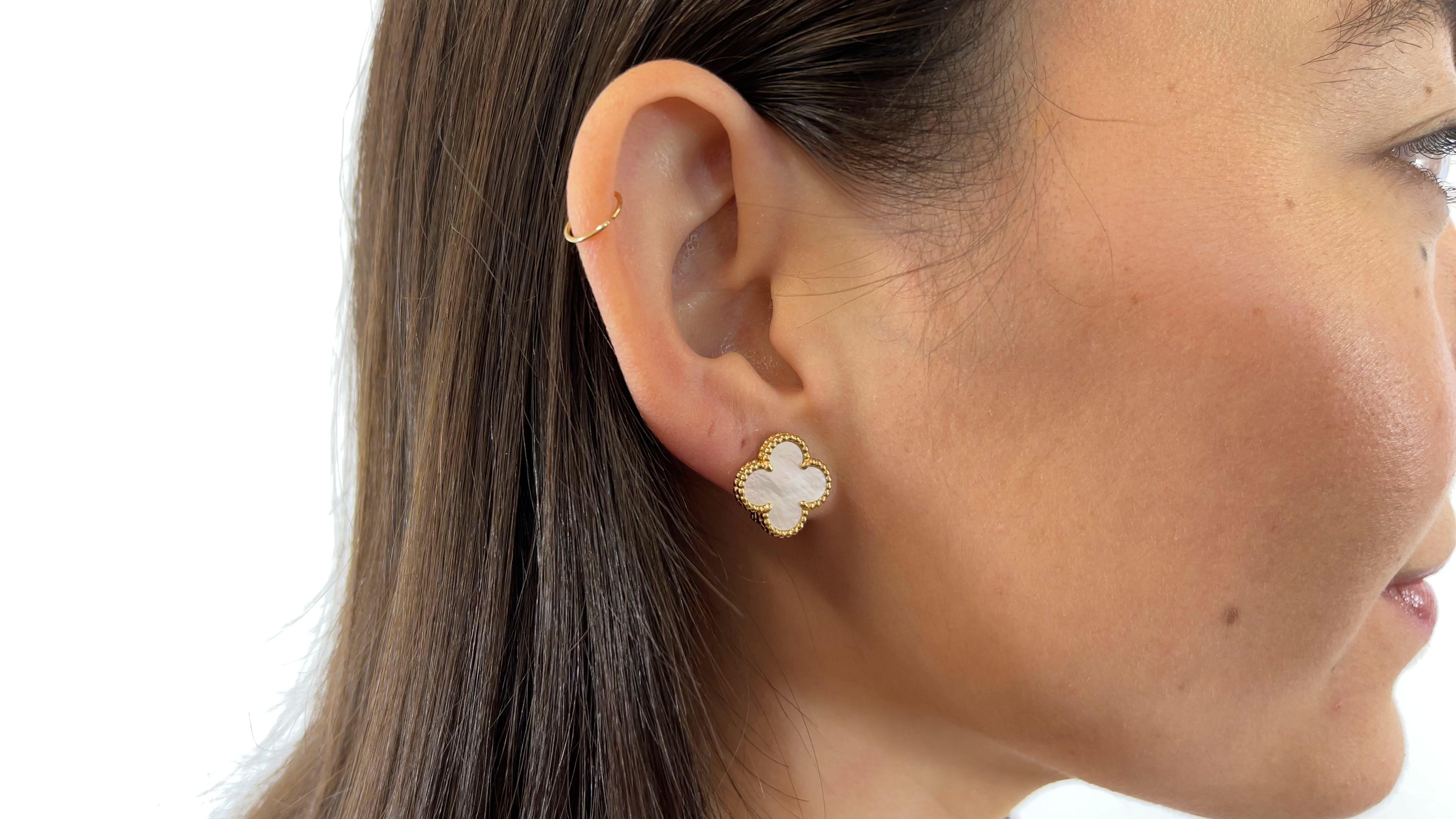 van cleef earrings alhambra