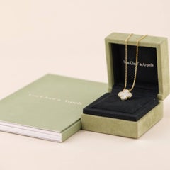 Van Cleef & Arpels Mother of Pearl Alhambra Yellow Gold Pendant