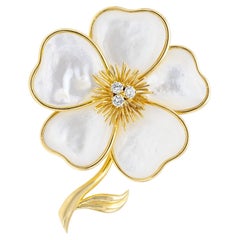 Van Cleef & Arpels Mother of Pearl Flower Brooch