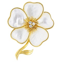Van Cleef & Arpels Mother of Pearl Flower Brooch
