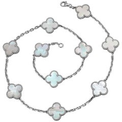 Van Cleef 
Arpels Mother-of-Pearl Gold Alhambra Necklace
