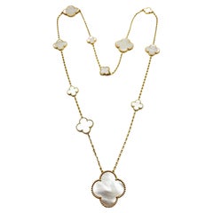 Van Cleef & Arpels Mother-of-Pearl Magic Alhambra Long Necklace