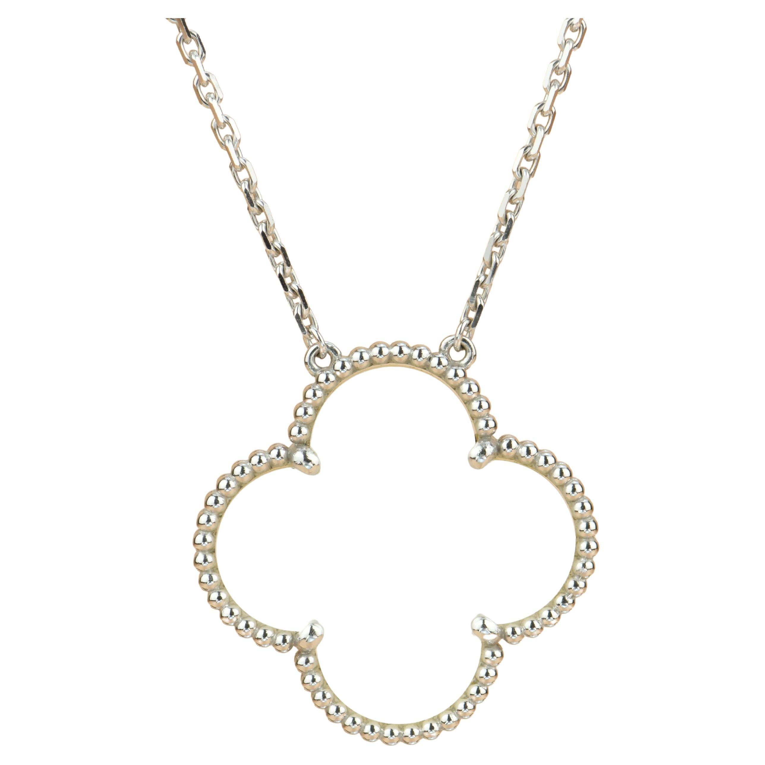 Van Cleef & Arpels Mother of Pearl Magic Alhambra Pendant Necklace 2