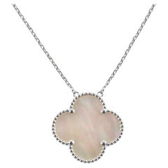 Van Cleef & Arpels Mother-of-Pearl Magic Alhambra Pendant Necklace