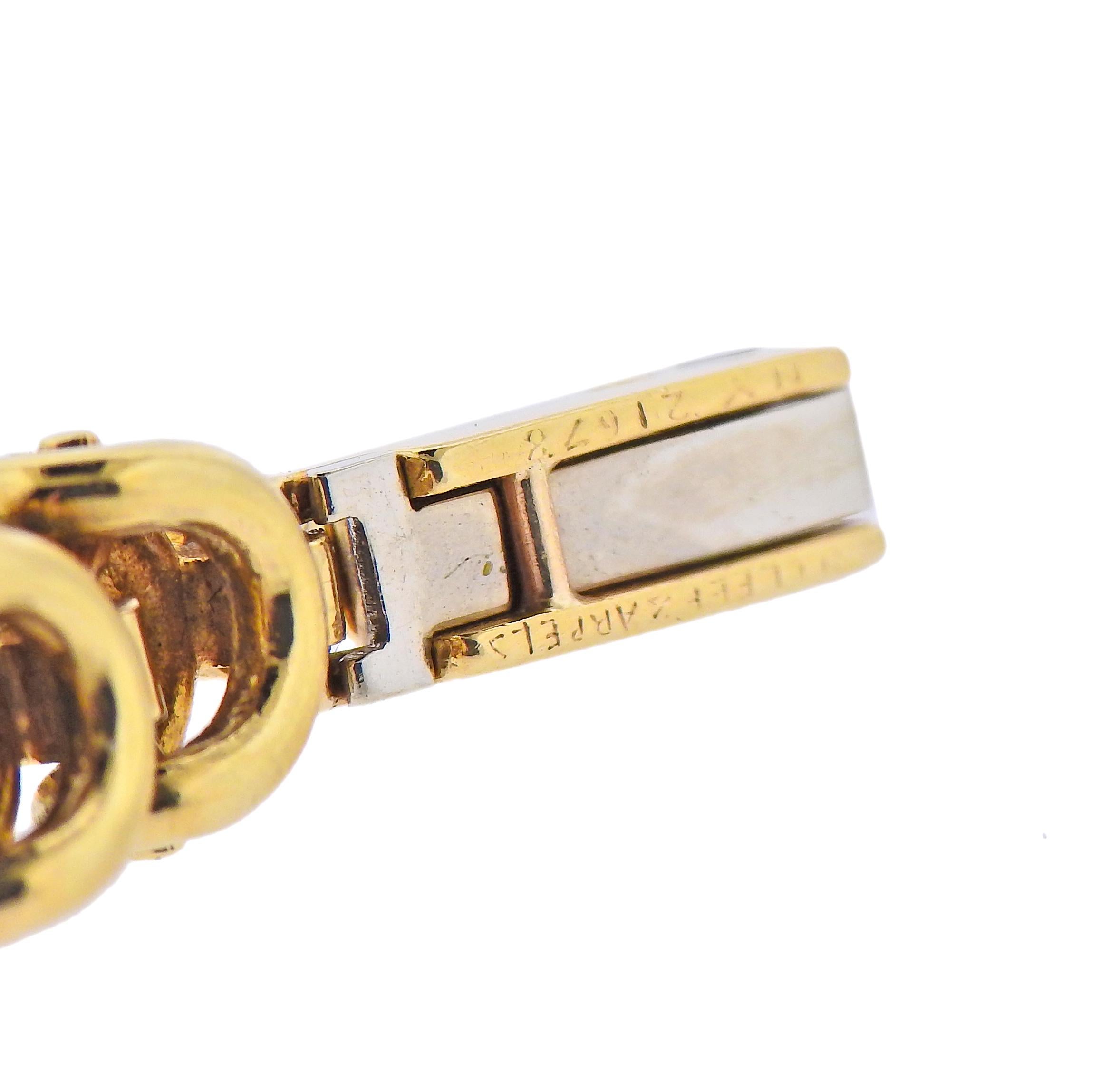 Van Cleef & Arpels Bracelet montre Movado en or avec turquoise et diamants Bon état - En vente à New York, NY