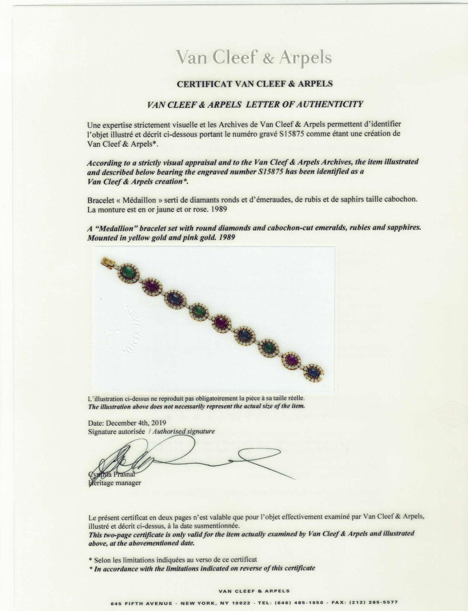 Van Cleef & Arpels Multi Gem Cabochon and Diamond Necklace and Bracelet Set en vente 5