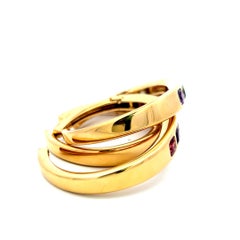 Van Cleef & Arpels Pulsera brazalete multigema talla cojín de oro amarillo de 18 quilates