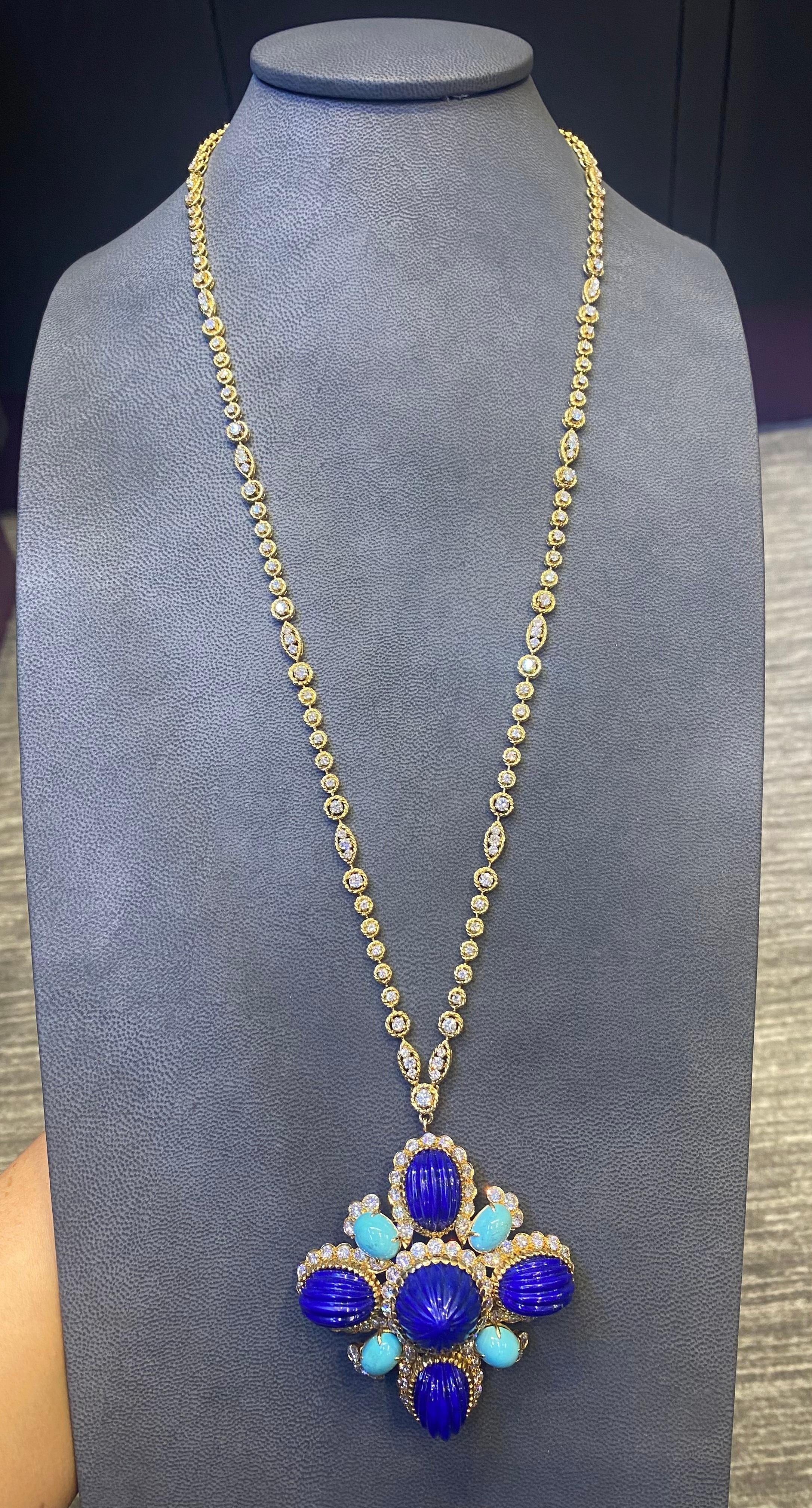 Van Cleef & Arpels - Collana con ciondolo Sautoir a più gemme in vendita 3