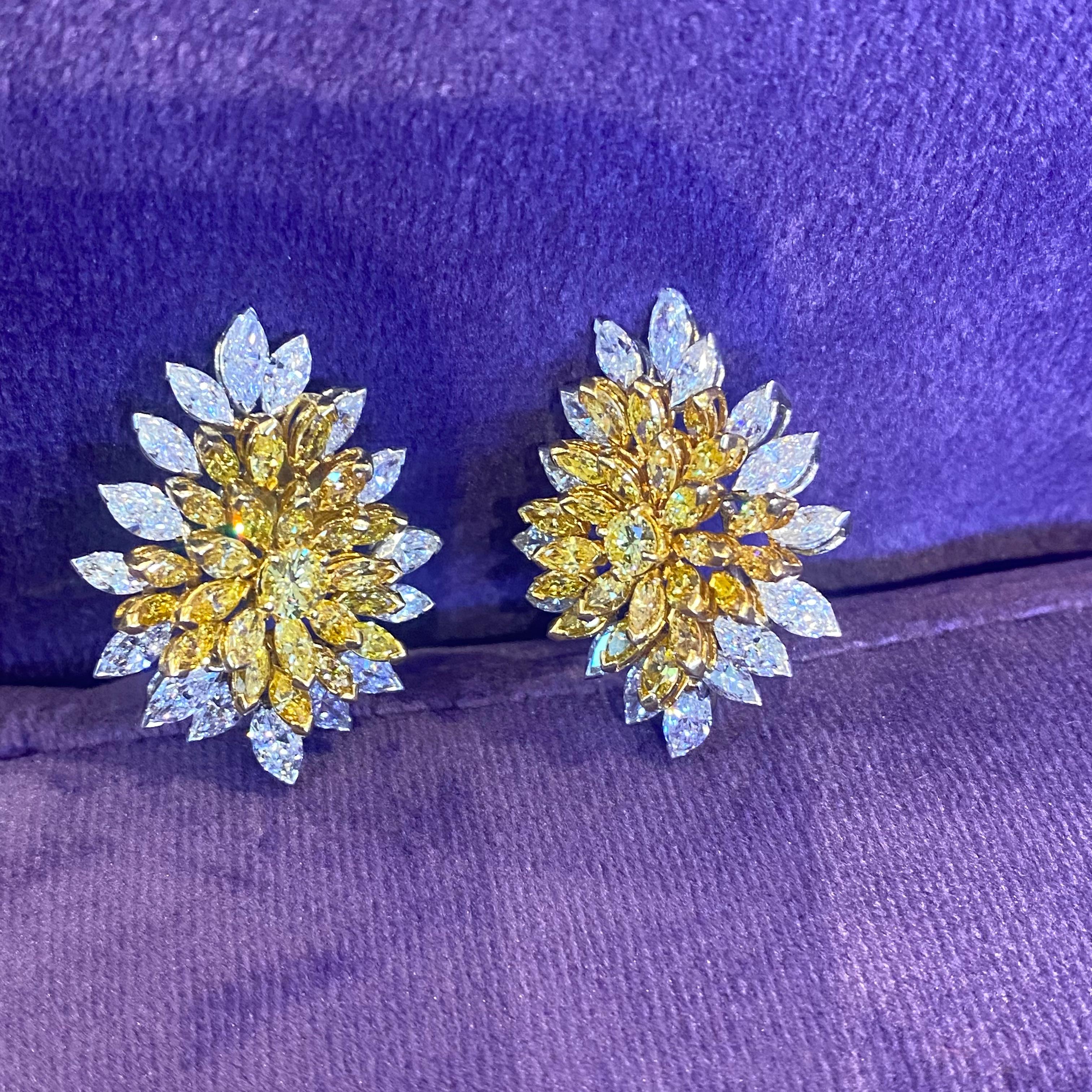 Van Cleef & Arpels Multicolor Diamond Earrings For Sale 6