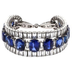 Van Cleef & Arpels Museum Collection Art Deco Kashmir Sapphire Diamond Bracelet