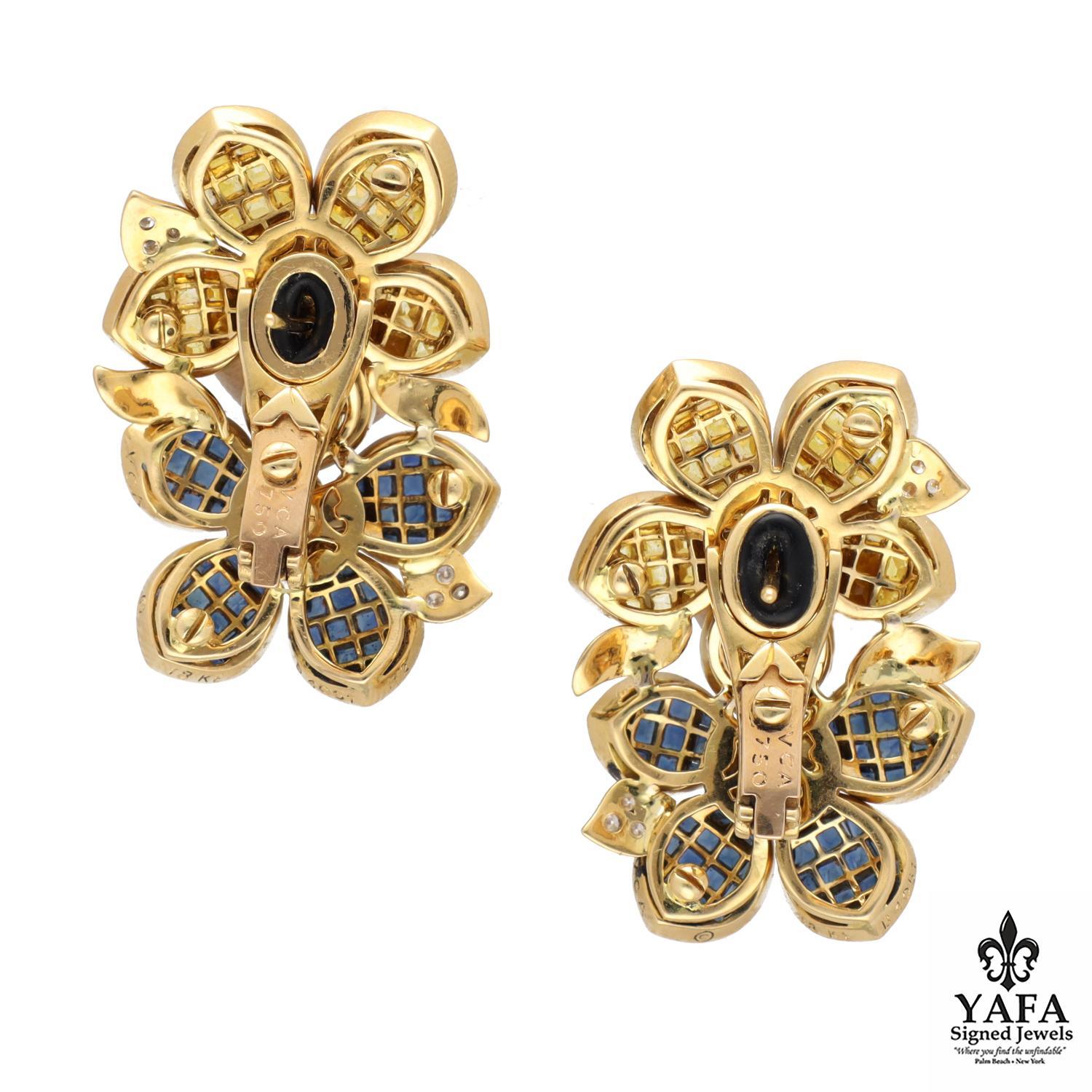 Van Cleef & Arpels Mystery Set Frivole Earrings In Excellent Condition For Sale In New York, NY