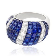 VAN CLEEF & ARPELS Mystery Set Sapphire and Diamond Ring