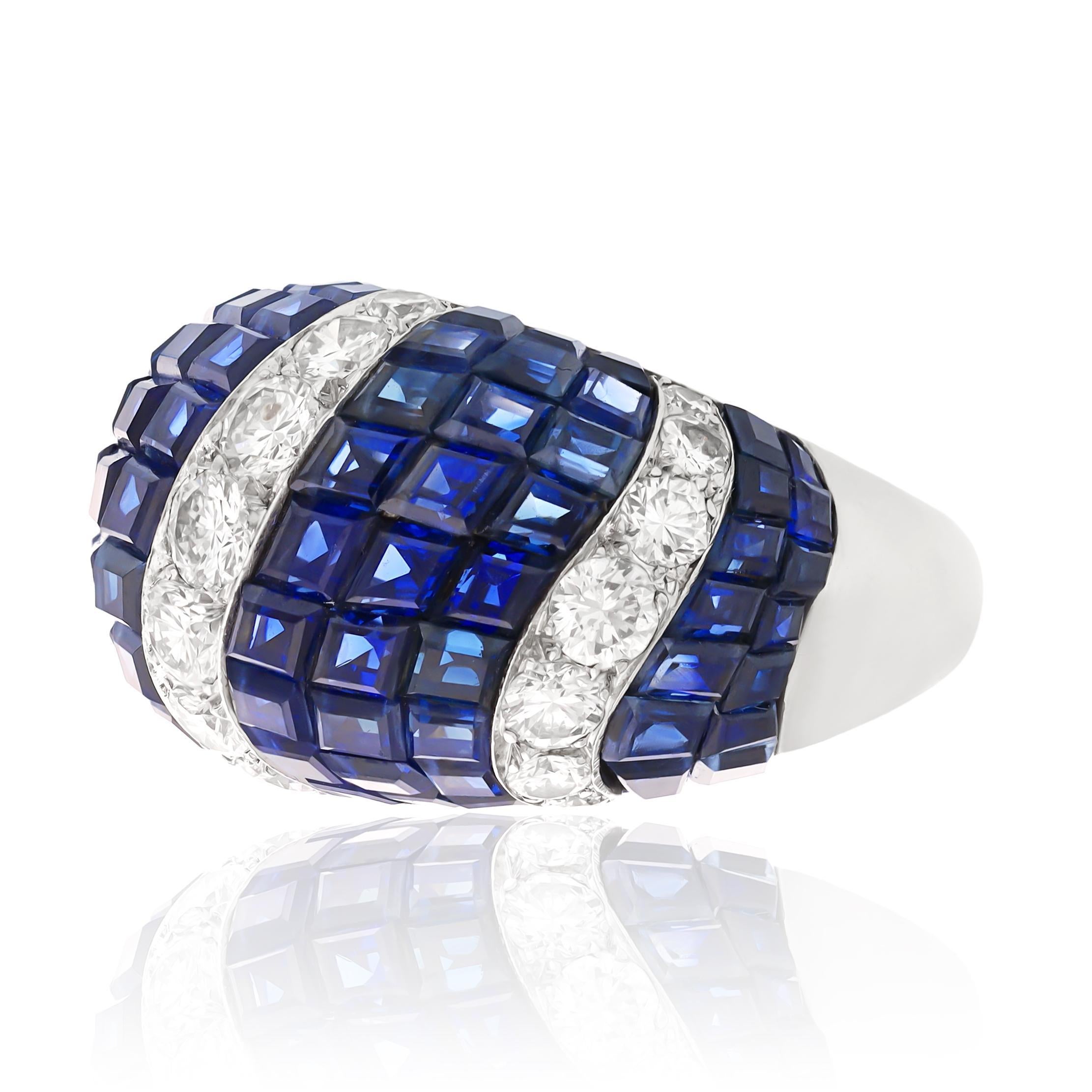 VAN CLEEF & ARPELS Mystery Set Saphir- und Diamantring