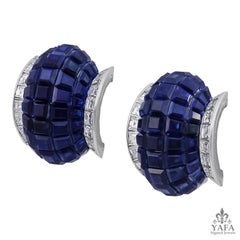 Van Cleef & Arpels Mystery-Set Sapphire, Diamond Earrings