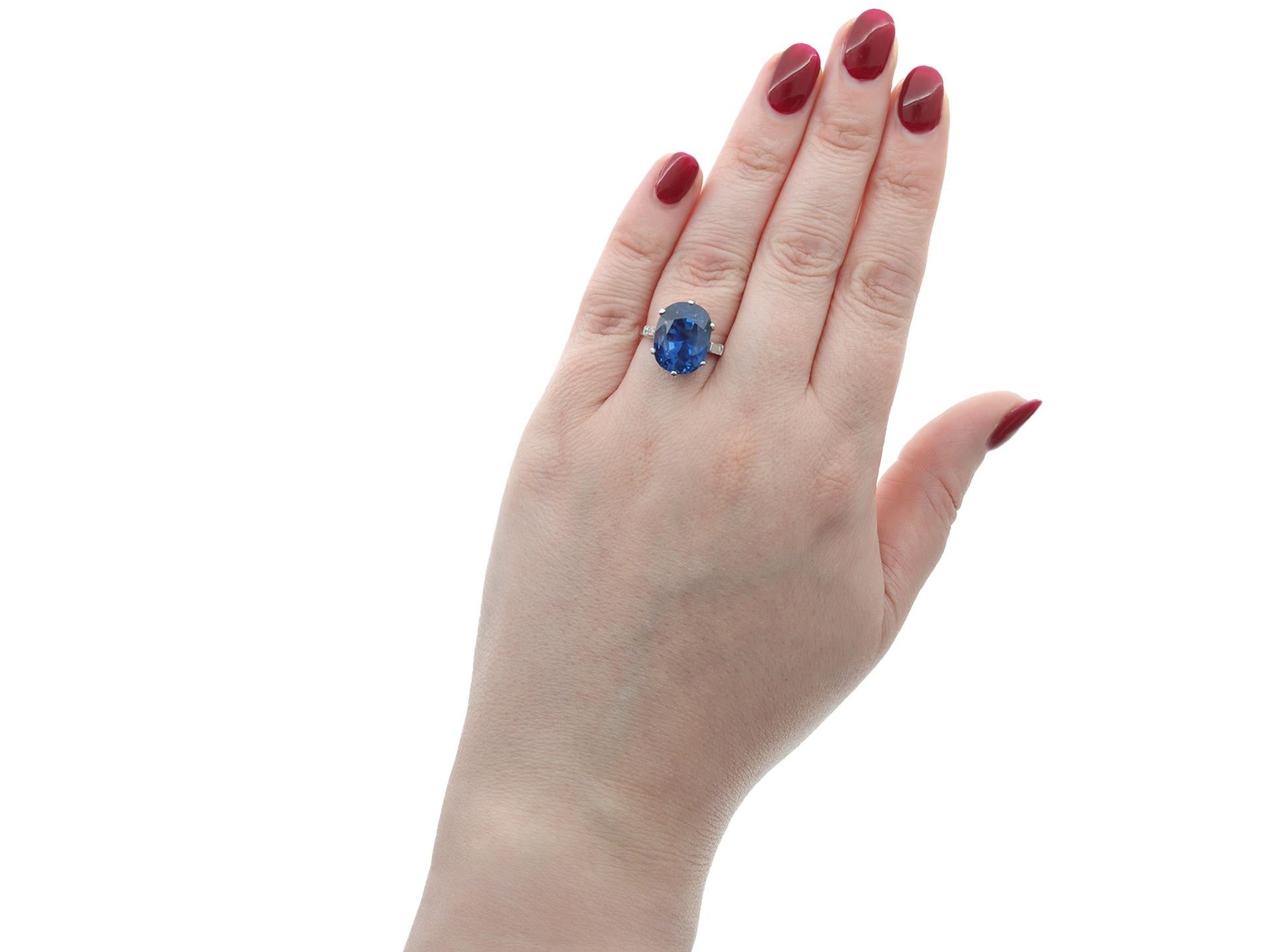 Women's or Men's Van Cleef & Arpels 13.36 Carat Burmese Sapphire Ring, circa 1930 For Sale