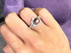 Van Cleef & Arpels Natural Pearl & Diamond Ring