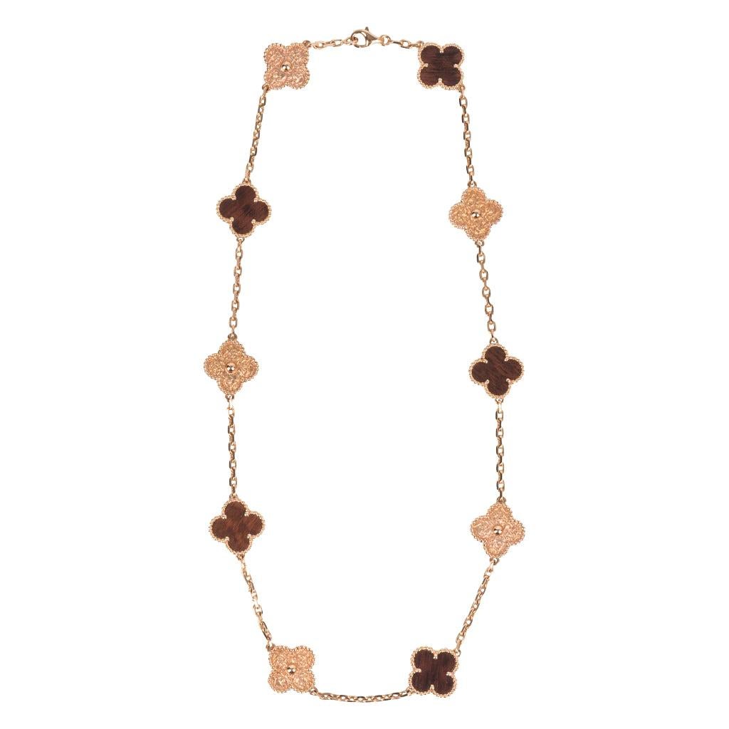  Van Cleef & Arpels, collier vintage Alhambra Bois D'Amourette Pour femmes 