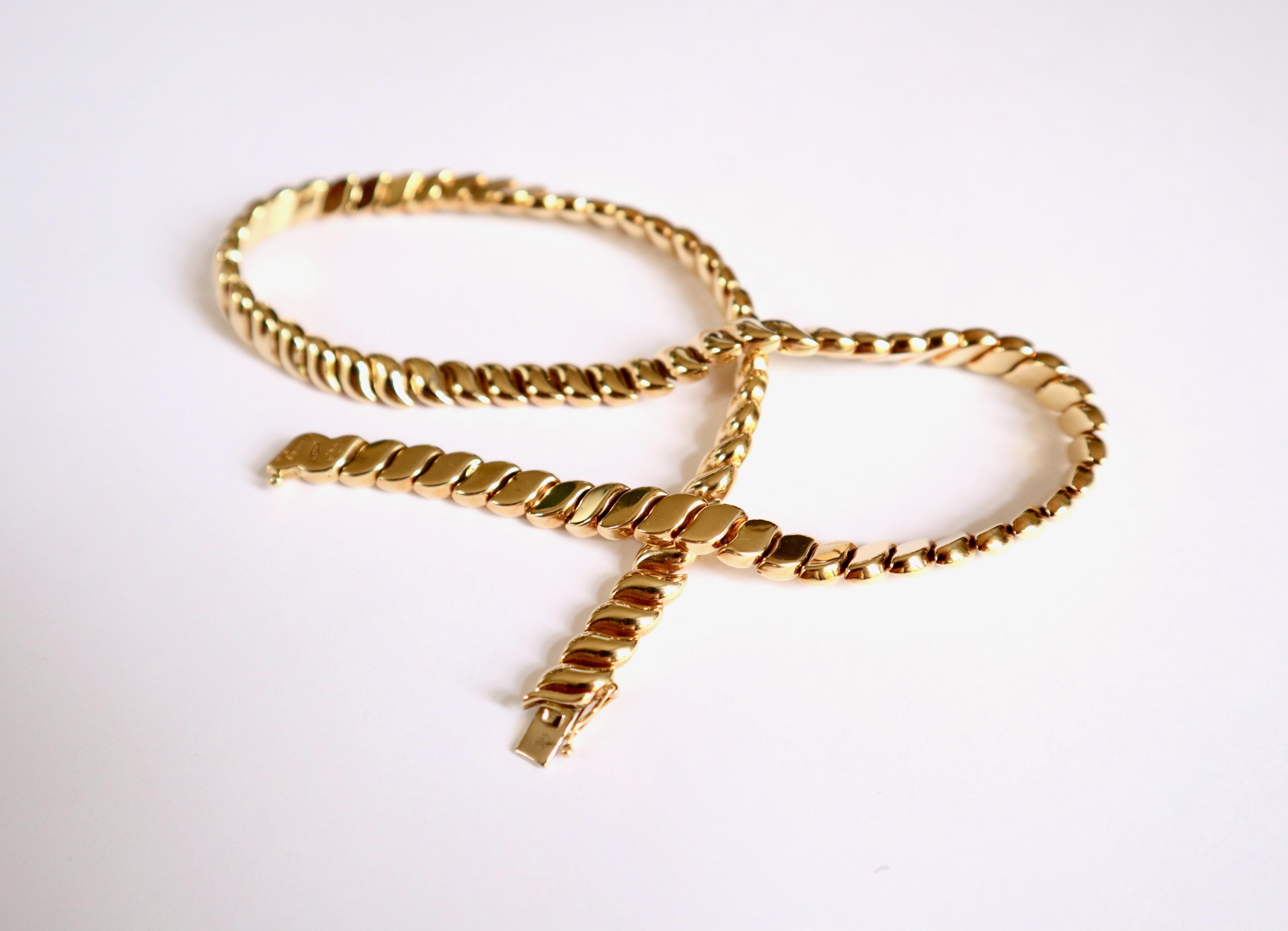 Van Cleef & Arpels Halskette und Armband aus 18 Karat Gelbgold im Angebot 8