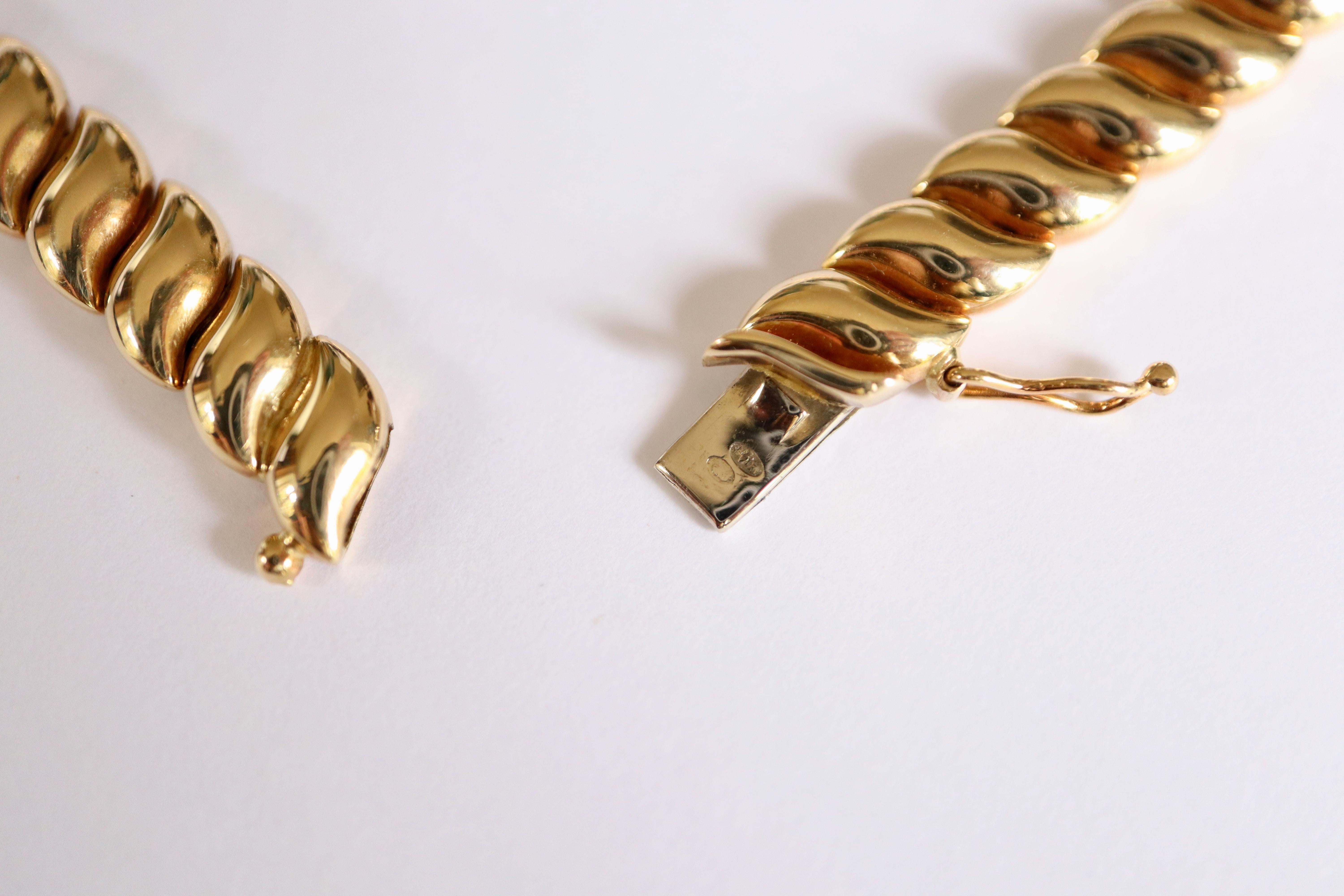 Van Cleef & Arpels Collier et bracelet en or jaune 18 carats en vente 10