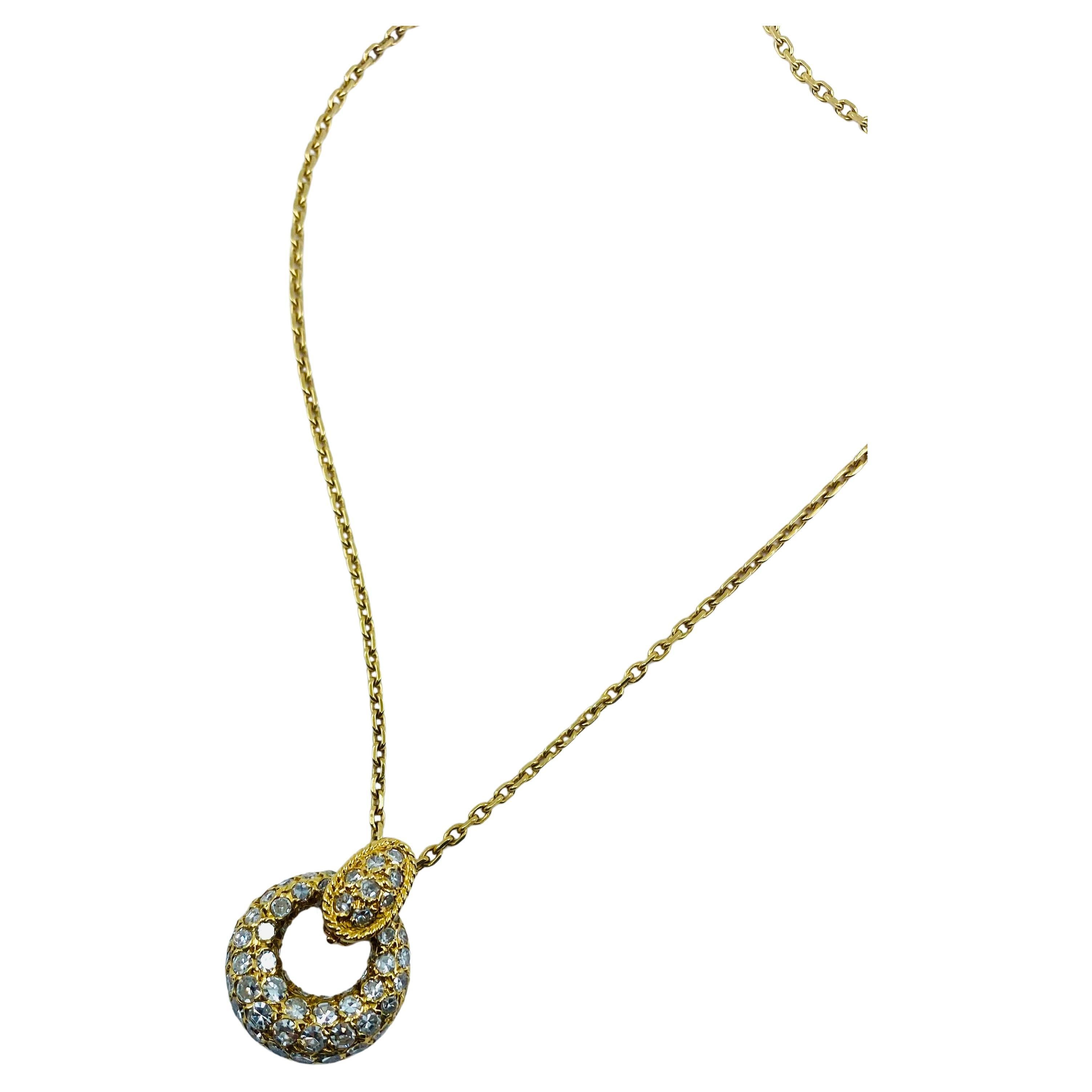 Van Cleef & Arpels Necklace Diamond 18k Gold In Good Condition For Sale In Beverly Hills, CA