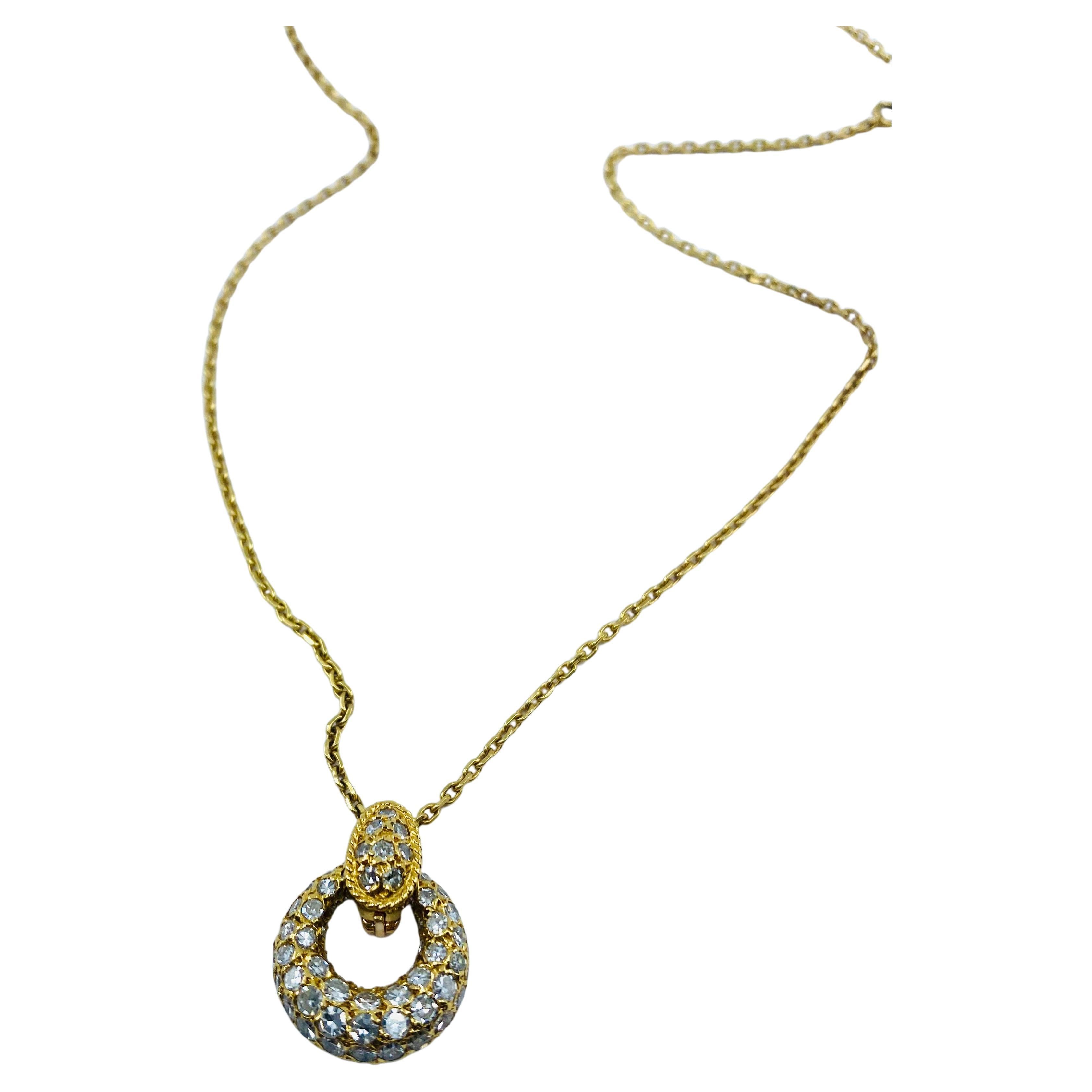 Van Cleef & Arpels Necklace Diamond 18k Gold For Sale 1