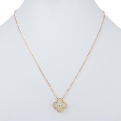 Van Cleef & Arpels Necklace Holiday Gold Mother of Pearl Alhambra Diamond