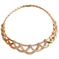 Van Cleef & Arpels Halskette Semi-Rigid aus 18 Karat Gold und Diamanten