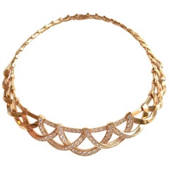 Van Cleef & Arpels Necklace Semi-Rigid in 18 Carat Gold and Diamonds