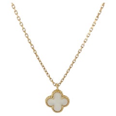Van Cleef & Arpels Necklace Sweet Alhambra 18k Yellow Gold Mother of Pearl