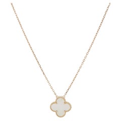 Van Cleef & Arpels Necklace Vintage Alhambra 18k Yellow Gold Mother of Pearl