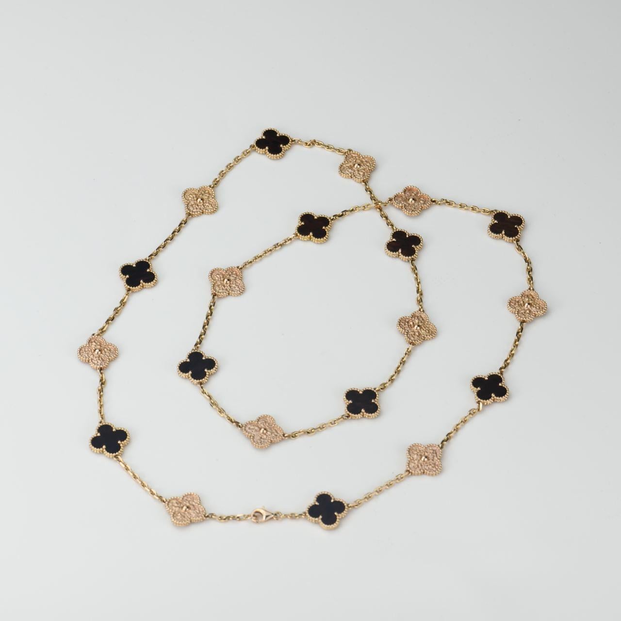 Van Cleef & Arpels Edición numerada Vintage Alhambra Bois D'amourette Oro rosa 8