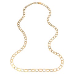 Van Cleef & Arpels Octagonal Link 18k Two-Tone Gold Chain Necklace 27.5"