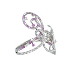 Van Cleef & Arpels 'Oiseaux De Paradis' Diamond And Pink Sapphire Bracelet