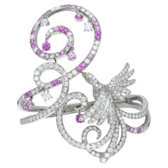 Van Cleef & Arpels 'Oiseaux De Paradis' Diamond And Pink Sapphire Bracelet