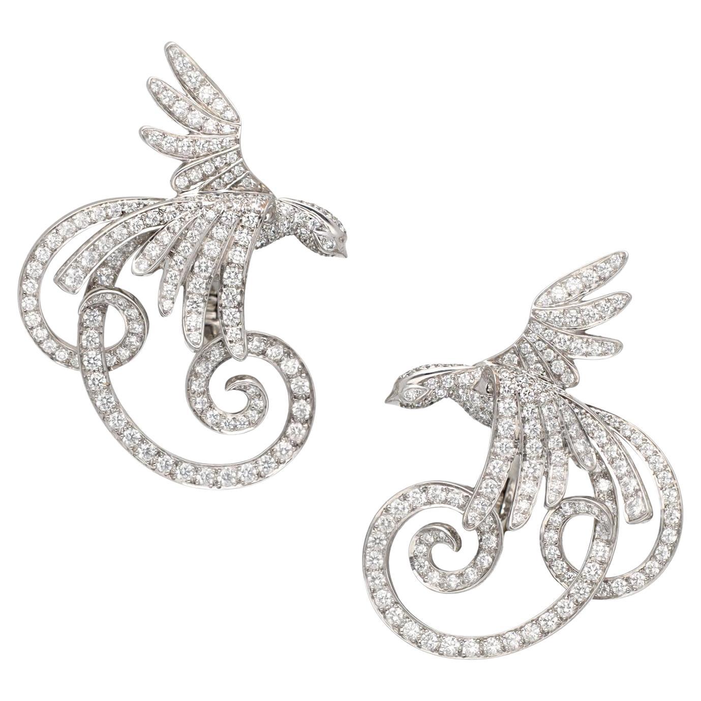 Van Cleef & Arpels Oiseaux de Paradis Earrings For Sale