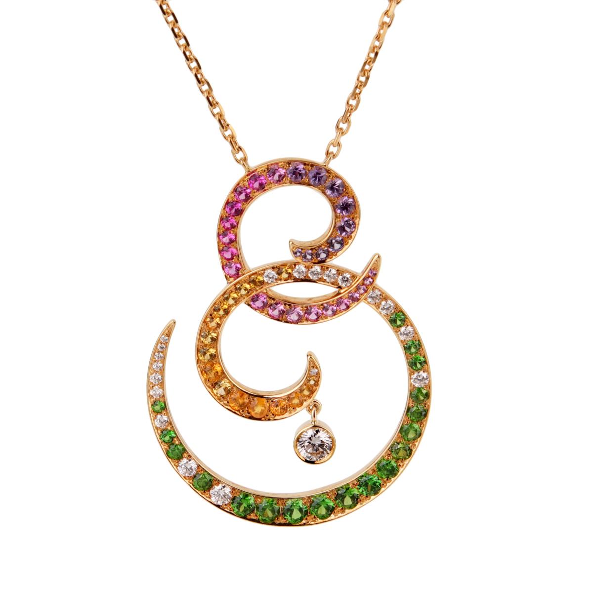 Van Cleef & Arpels Oiseaux De Paradis Sapphire Diamond Pendant Necklace 1