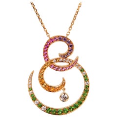 Van Cleef & Arpels Oiseaux De Paradis Sapphire Diamond Pendant Necklace