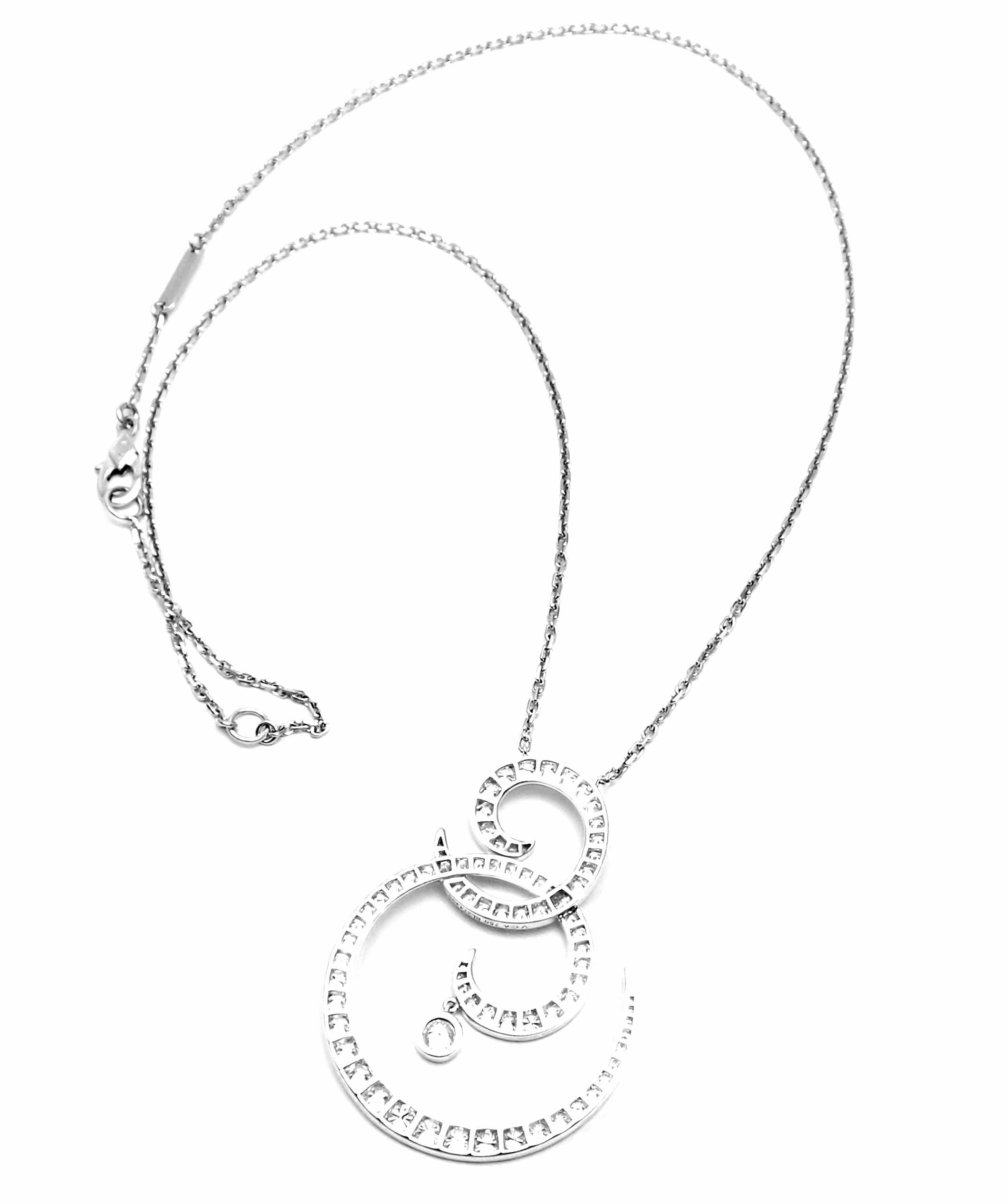 Van Cleef & Arpels Oiseaux De Paradis White Gold Diamond Pendant Necklace 1