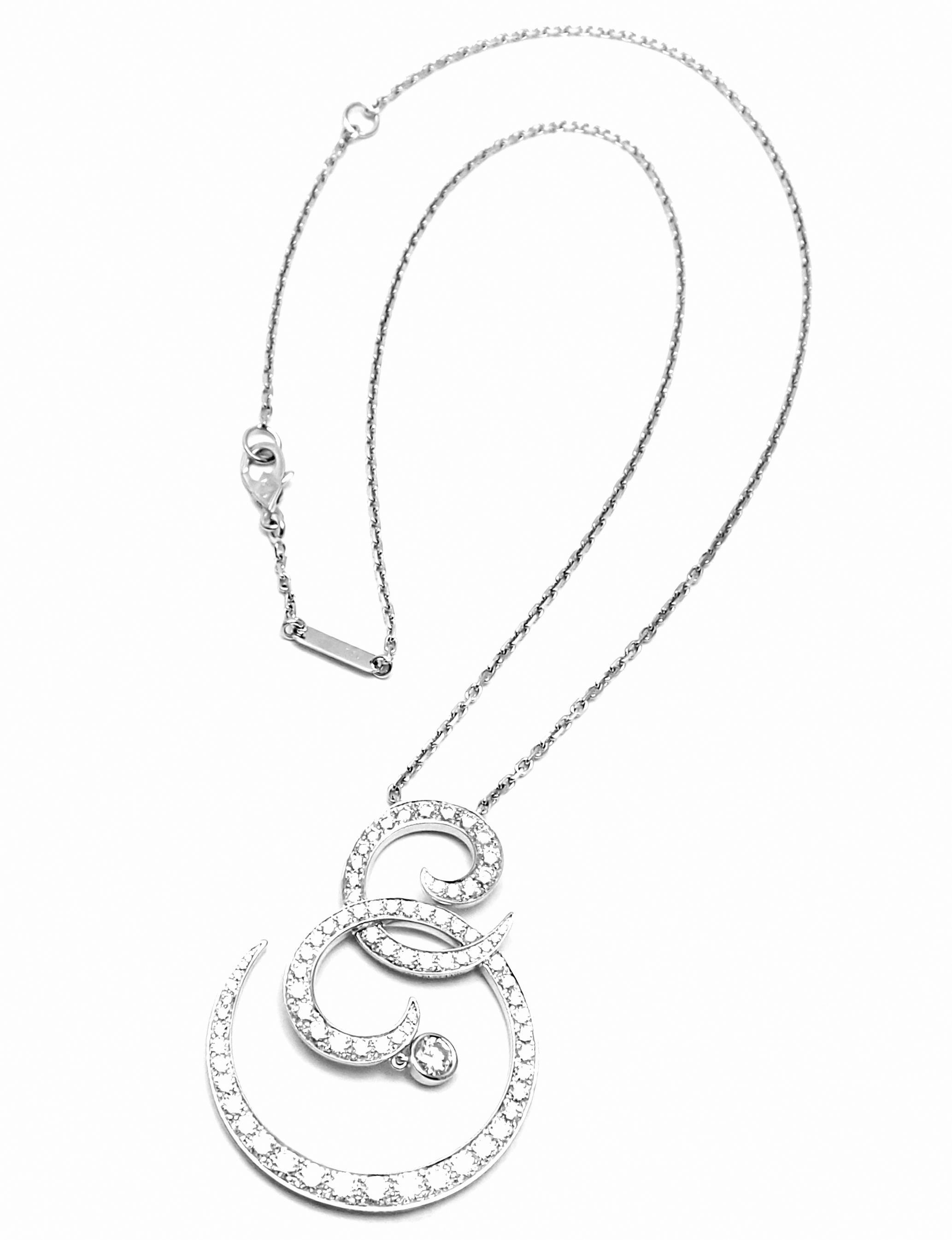 Van Cleef & Arpels Oiseaux De Paradis White Gold Diamond Pendant Necklace 2