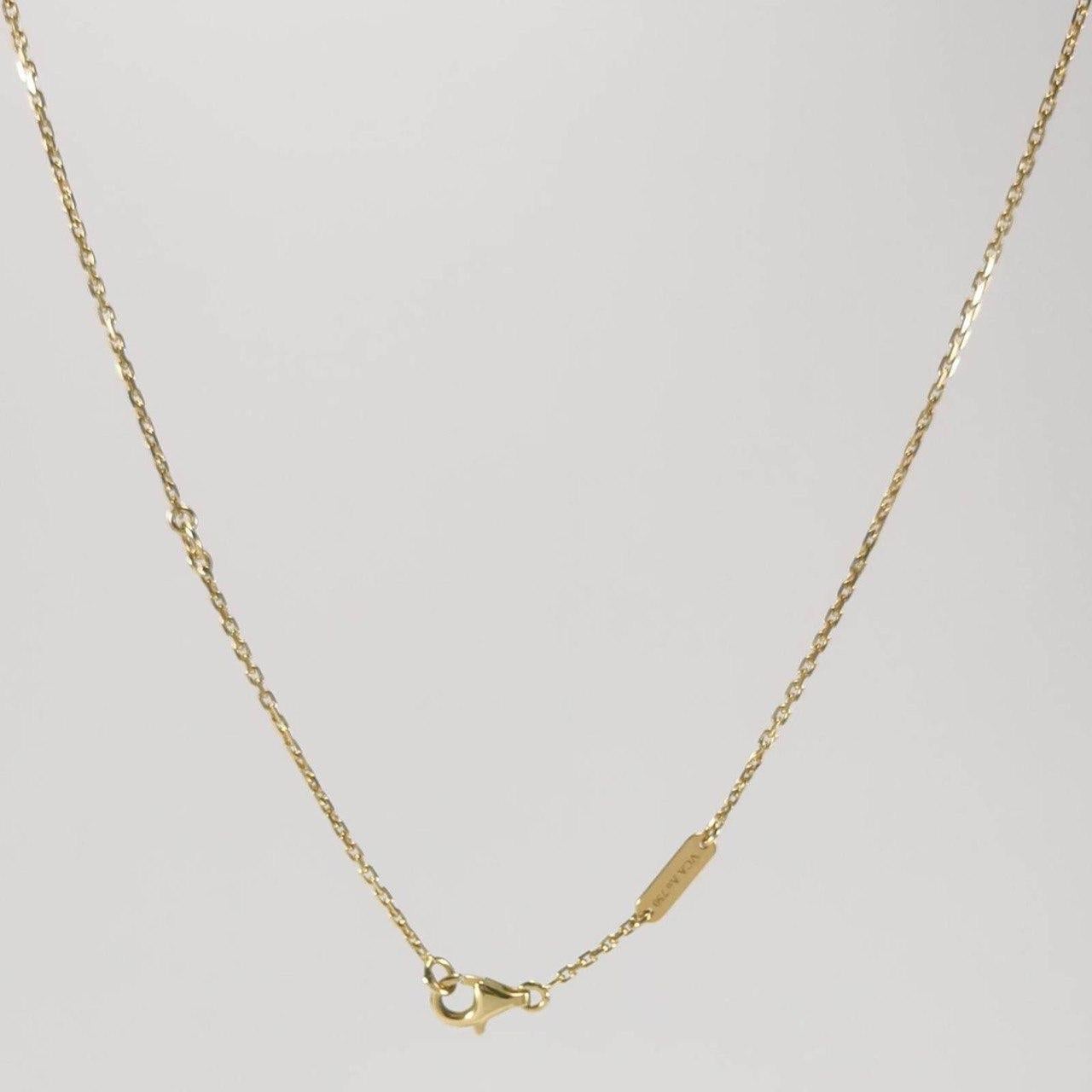 Van Cleef & Arpels Onyx-Alhambra-Anhänger-Halskette 3