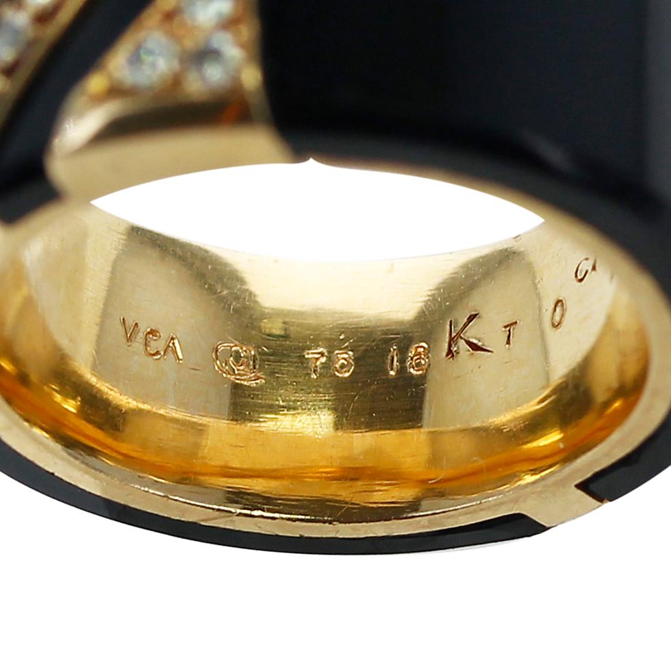 Femenino o masculino Anillo Van Cleef & Arpels Ónice y Diamante, Oro Amarillo 18k