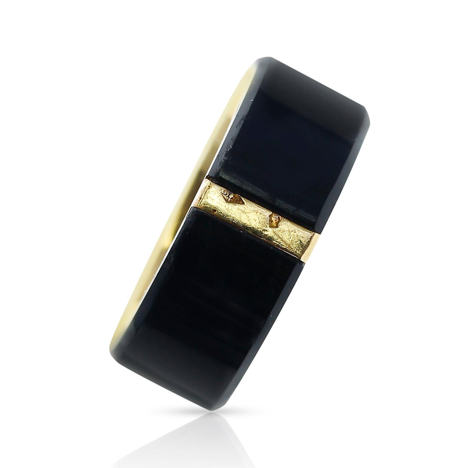 Anillo Van Cleef & Arpels Ónice y Diamante, Oro Amarillo 18k 1