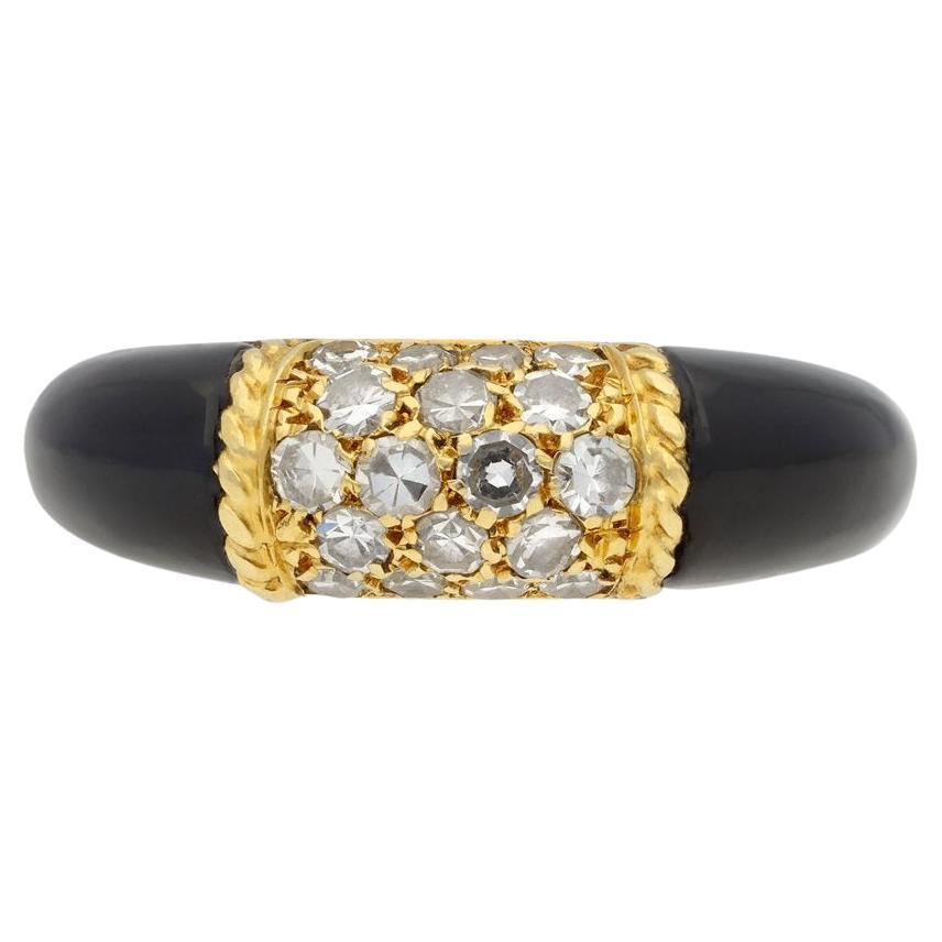 Van Cleef and Arpels Onyx and Diamond 'Philippine' Ring, French, circa 1960  For Sale at 1stDibs | onyx vancleef, van cleef onyx diamond ring, van cleef  onyx ring