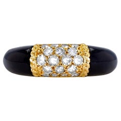 Vintage Van Cleef & Arpels Onyx and Diamond 'Philippine' Ring, French, circa 1960