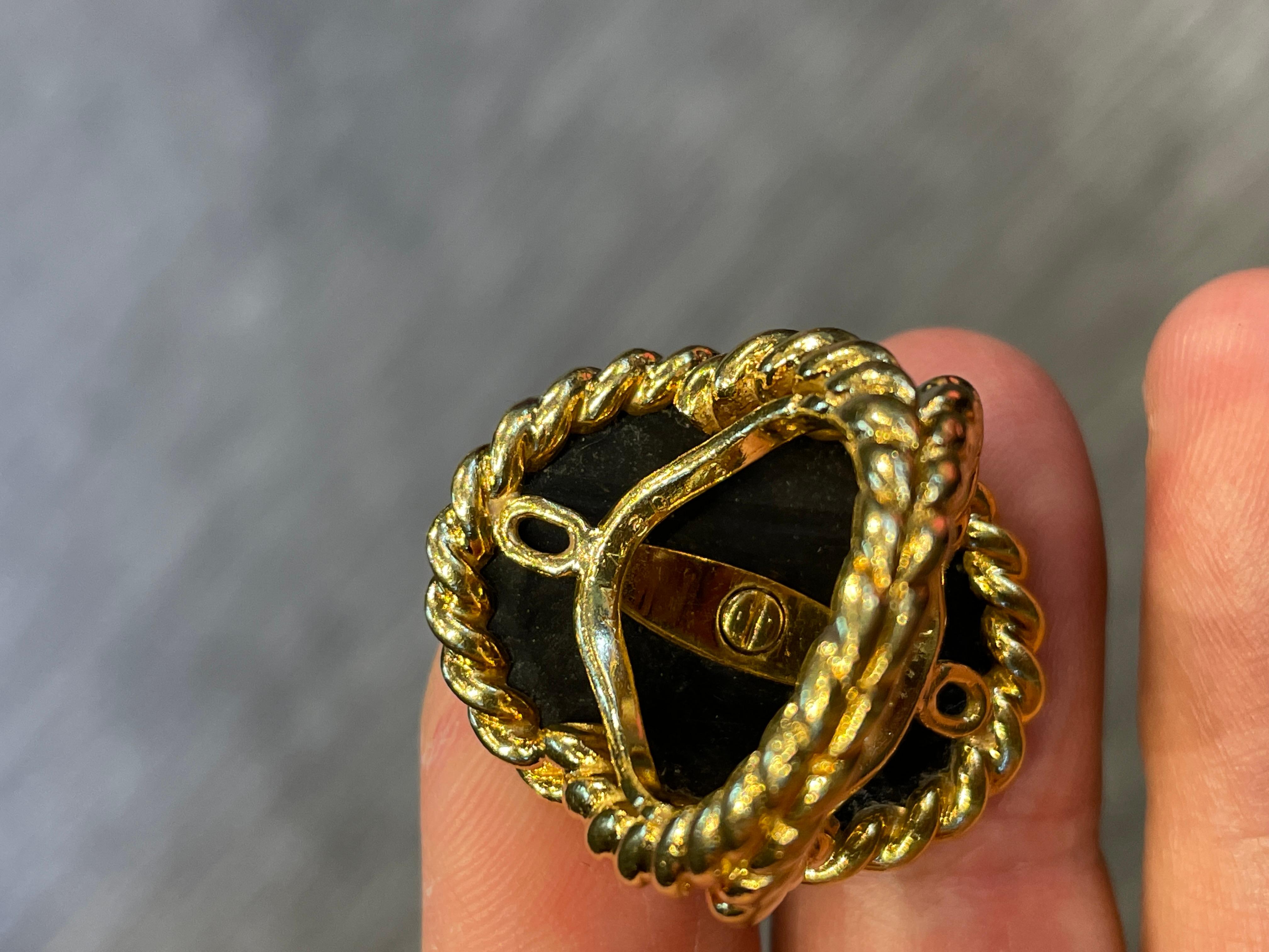Van Cleef & Arpels Onyx & Diamond Bracelet Earrings & Ring Set 11