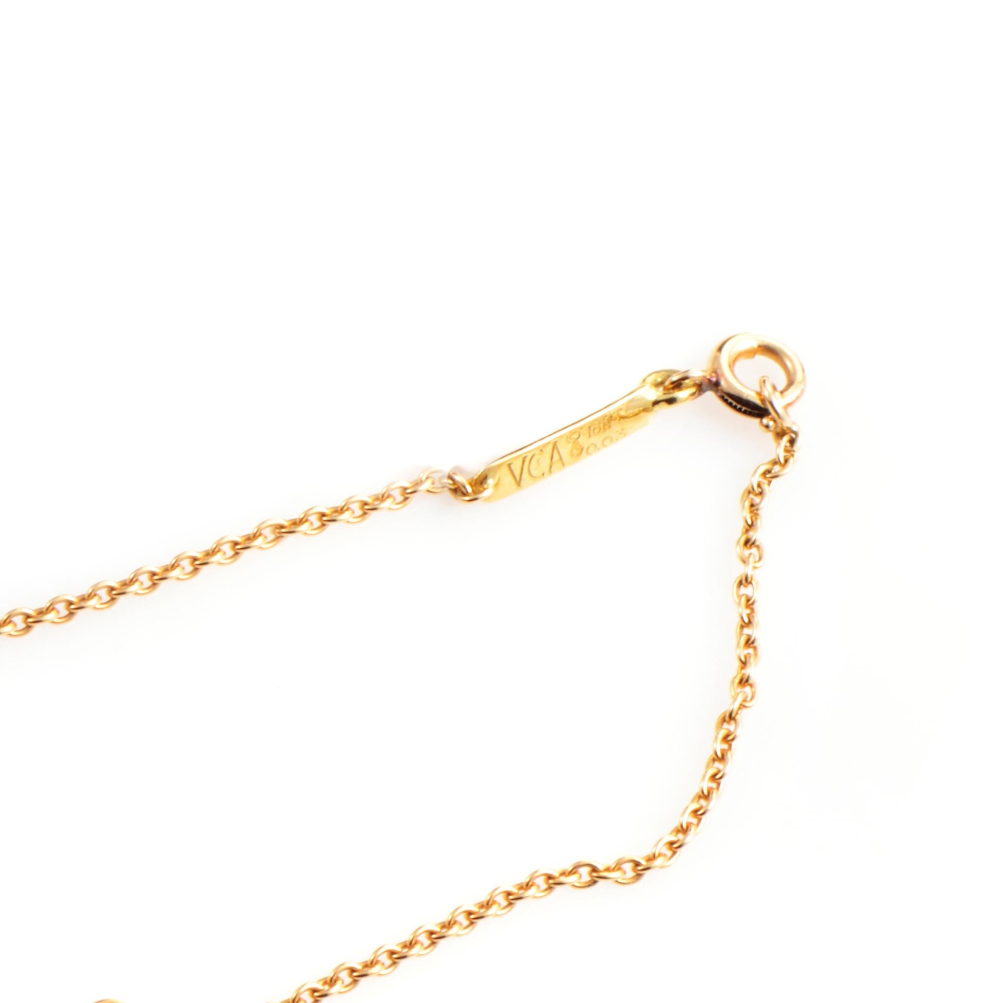 Van Cleef & Arpels Onyx Diamant Gold Schmetterling Halskette Damen